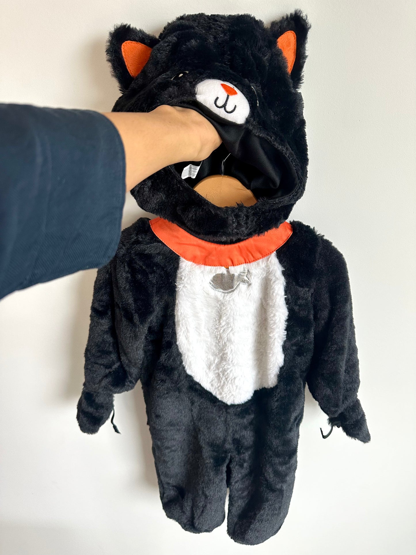 Cuddly Black Cat Costume / 12-24m