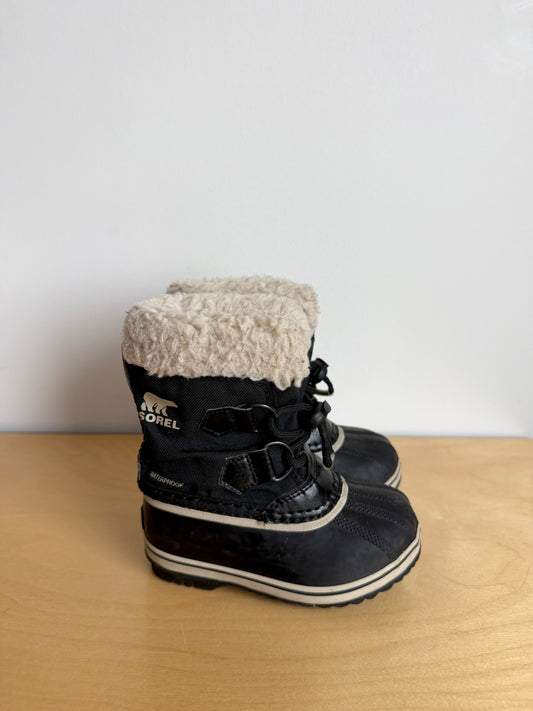 Sorel Waterproof Black Boots / Size 8 Toddler