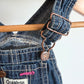 Denim Floral Gingham Overall Dress / 18m