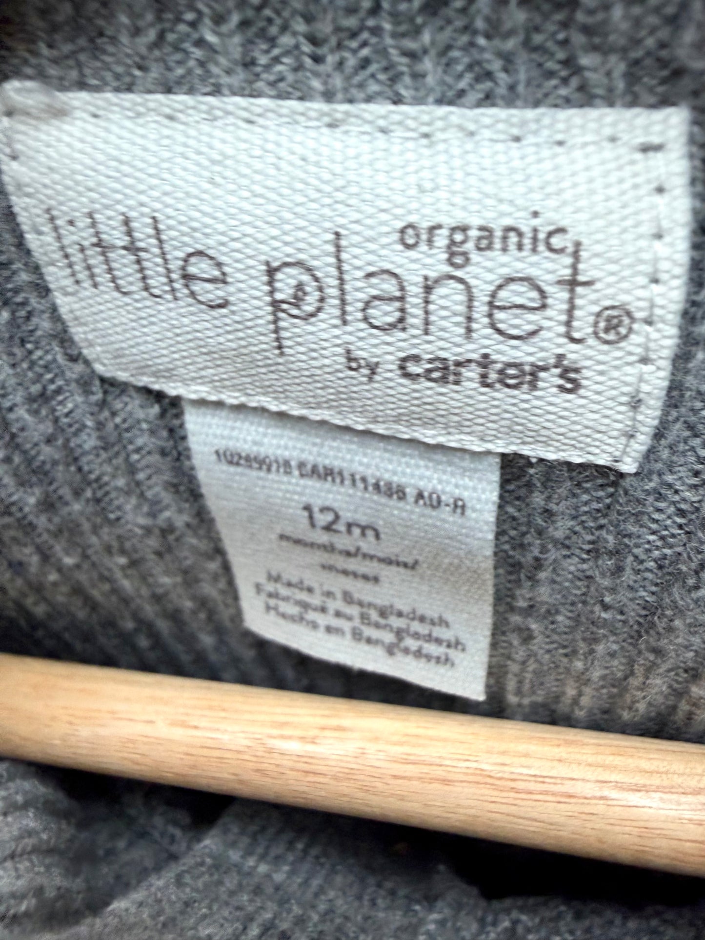 Grey Organic Cotton Pocket Dress / 12m
