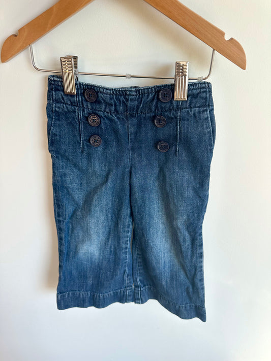 Wide Leg Button Jeans / 2T