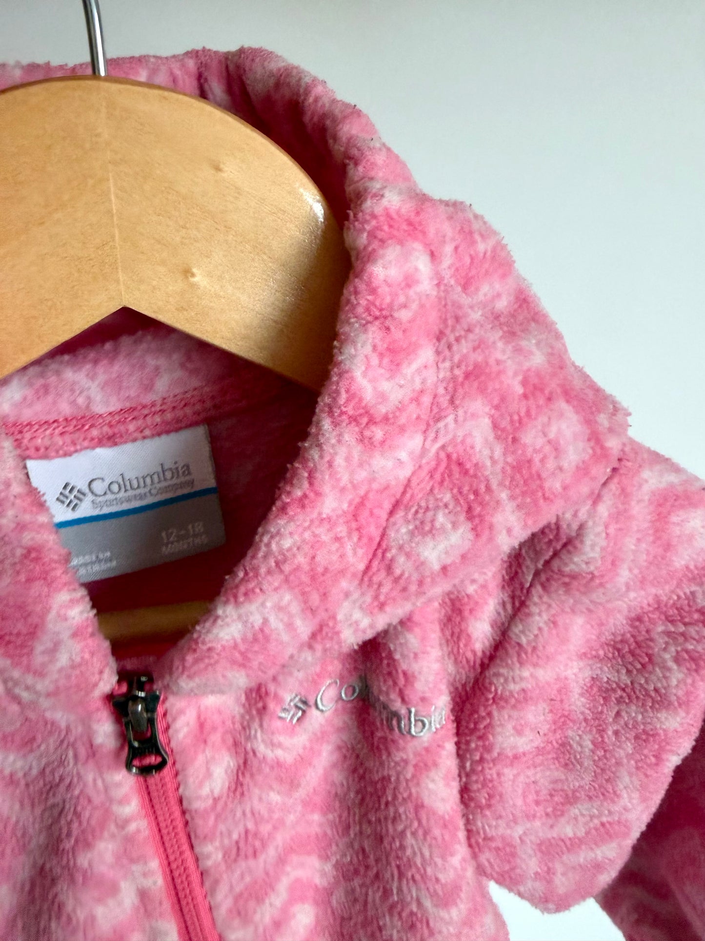 Columbia Pink Fleece Bunting Suit / 12-18m