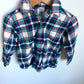 Blue + Red Striped Flannel / 2T