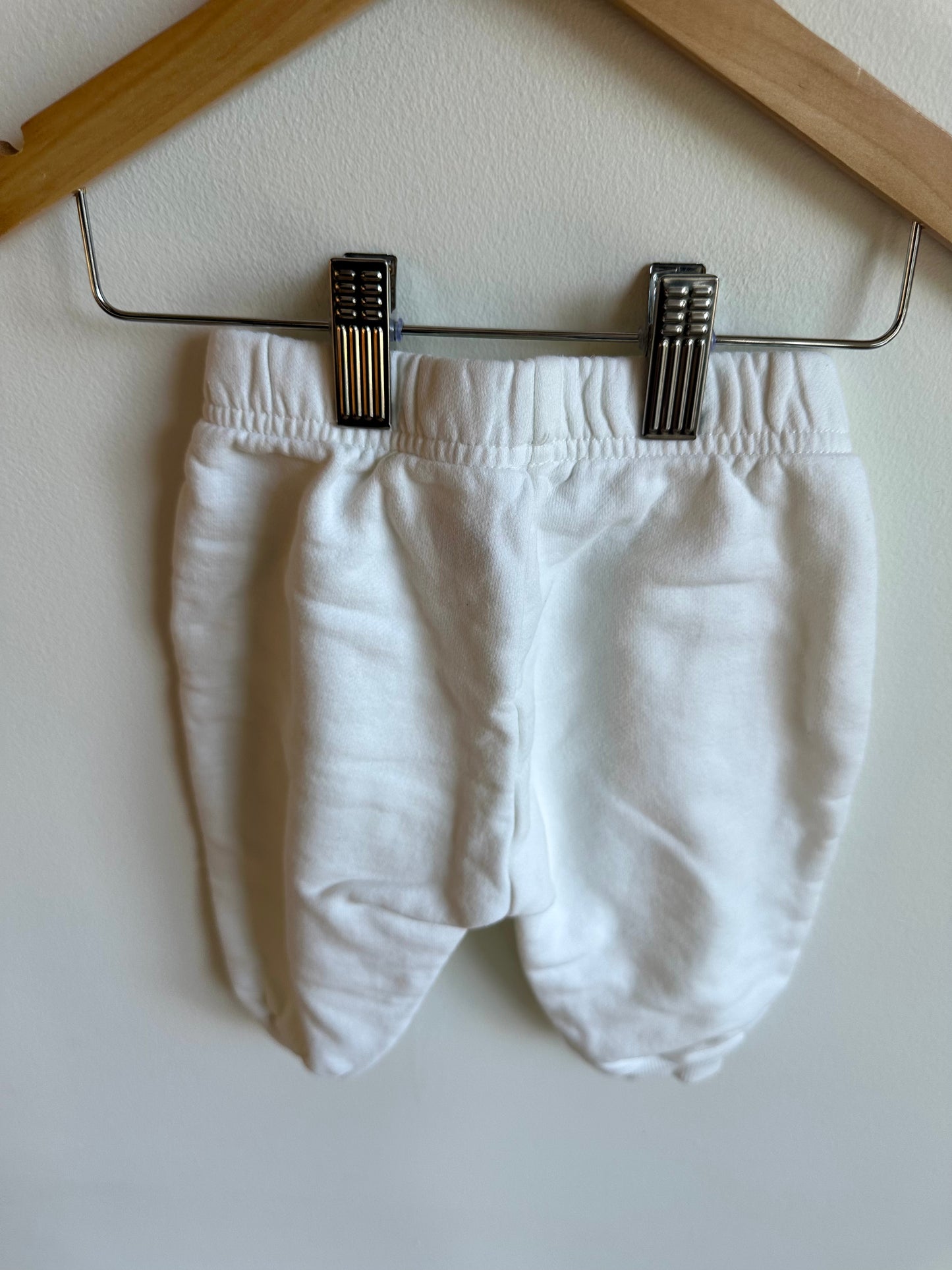 White Organic Pants / 6-12m