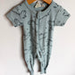 Parade Organic Blue Hippo Short Sleeve Sleeper  / 12-18m