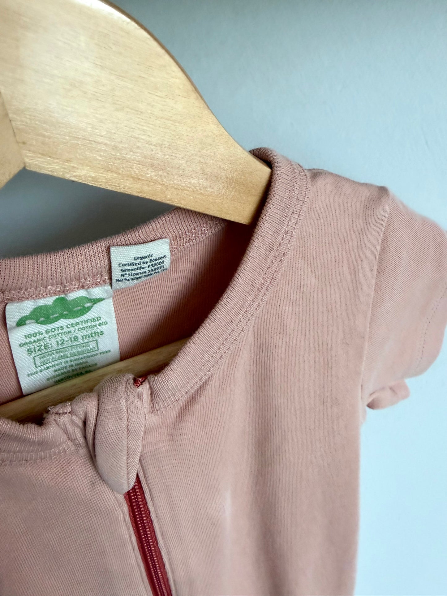 Parade Organic Blush Short Sleeve Sleeper / 12-18m