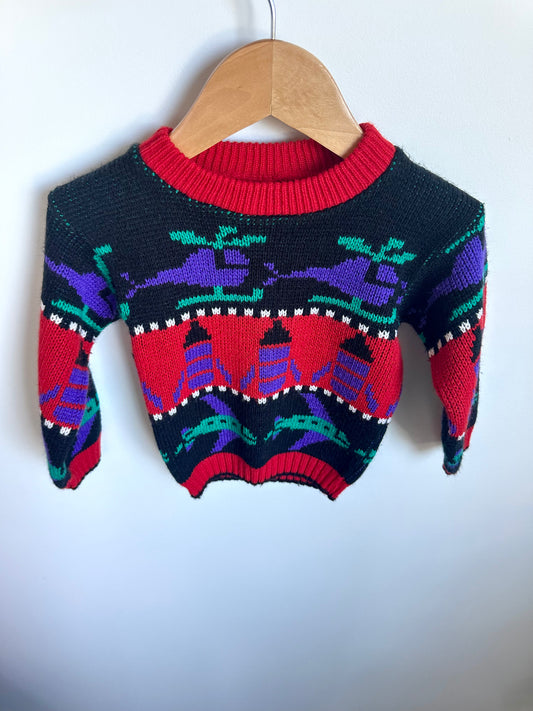 Knit Helicopter, Plane, Rocket Sweater / 2-3T