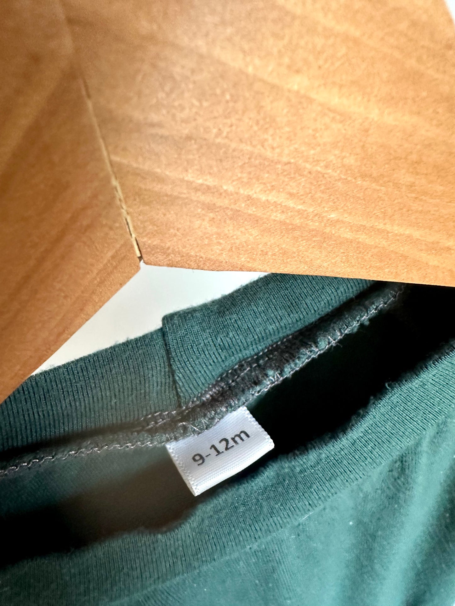 Forest Green Long Sleeve Top / 9-12m