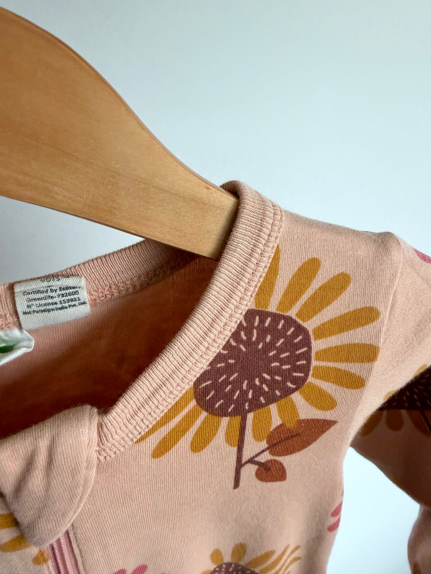 Parade Organic Sunflower Floral Sleeper / 12-18m