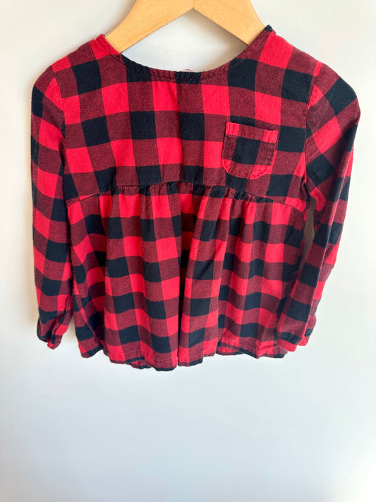 Checkered Long Sleeve Top / 5 years