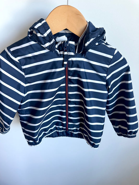 H&M Stripe Hooded Windbreaker / 9-12m