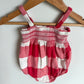 Red Checkered Rousing Bubble Romper or Bodysuit / 6-12m