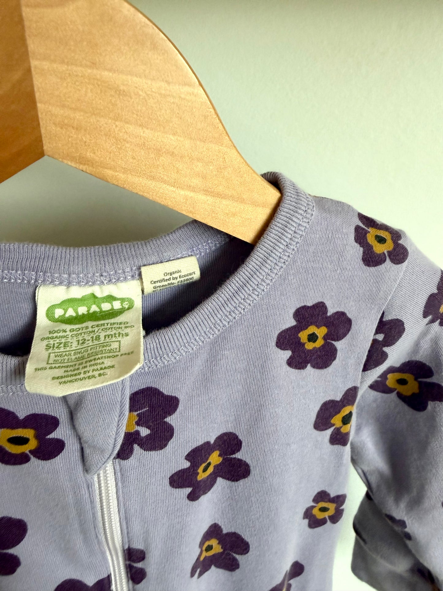 Parade Organic Lilac Floral Sleeper / 12-18m
