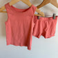 Peach Pinky Tank + Biker Shorts / 2-3T