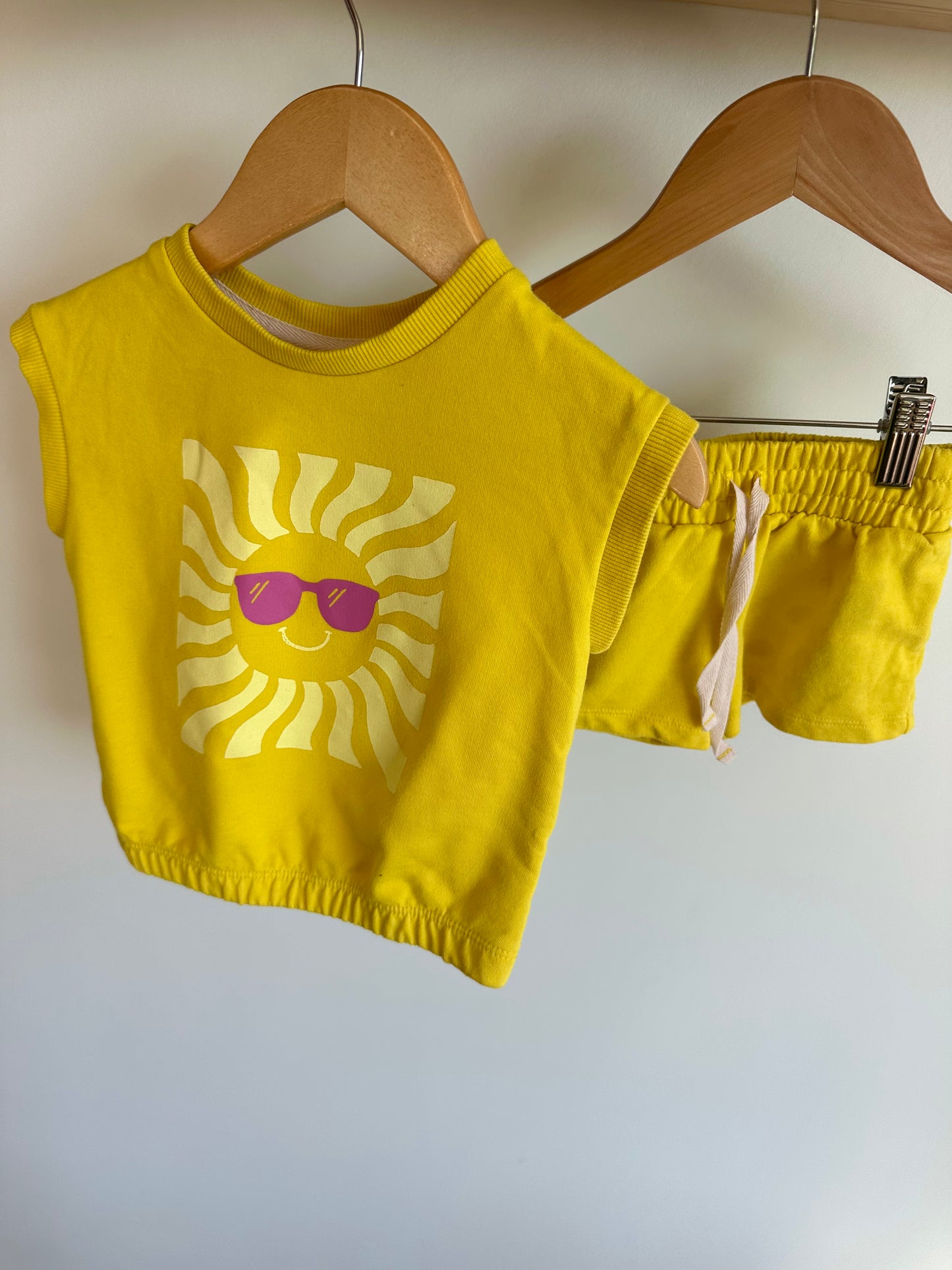Yellow Sunshine Top + Shorts / 2T