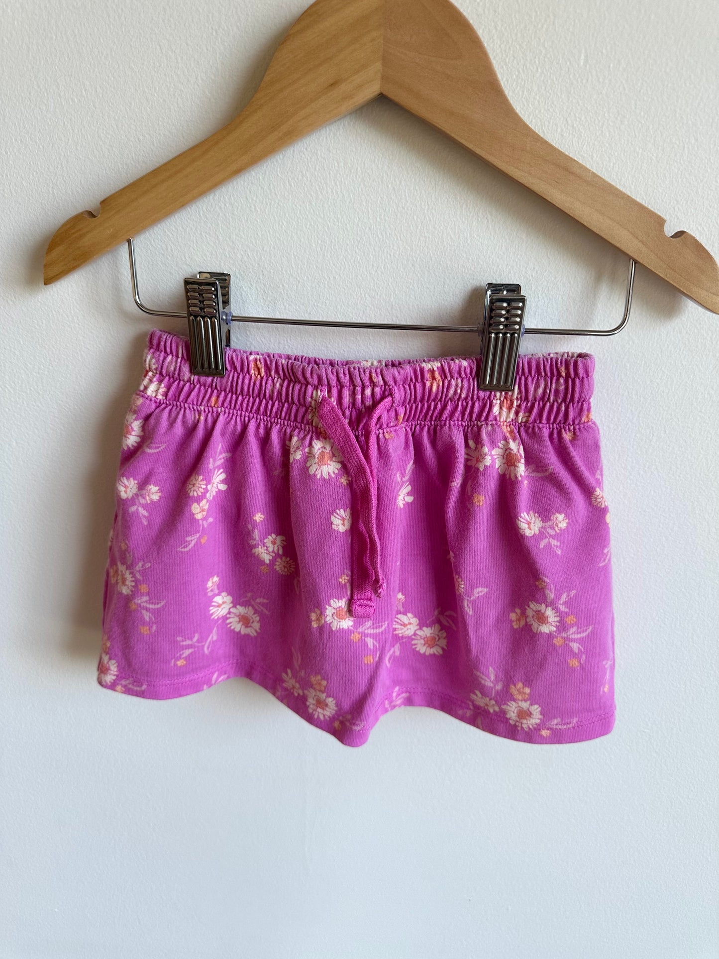 Pink Floral Skirt with Shorts / 18m