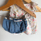 White Floral Top + Chambray Bottom Set / 6-9m