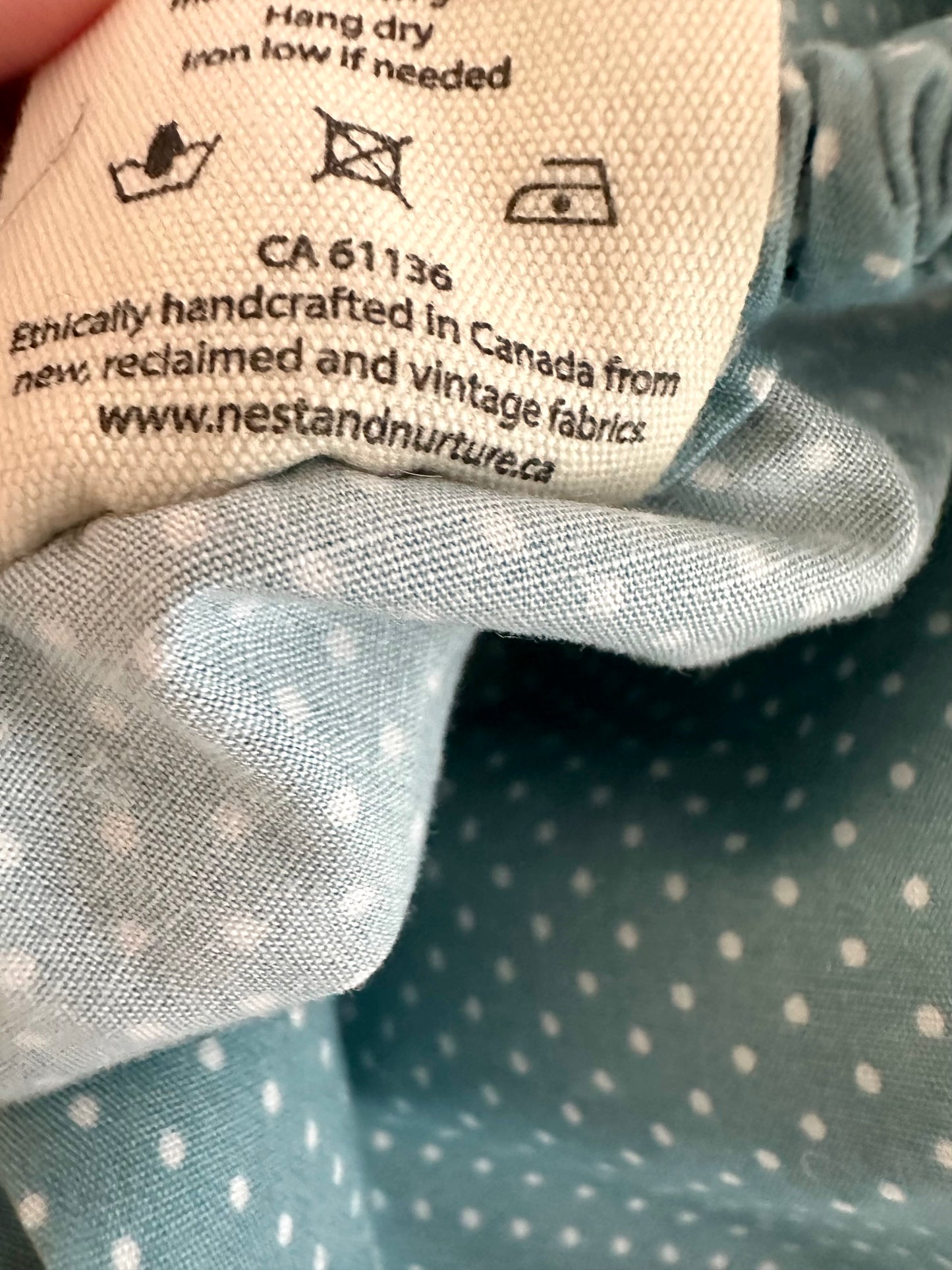 Robin's Egg Blue Dotted Bubble Romper / 12-24m