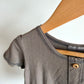 Grey Jax + Lennon Bamboo Peplum Top / 18-24m