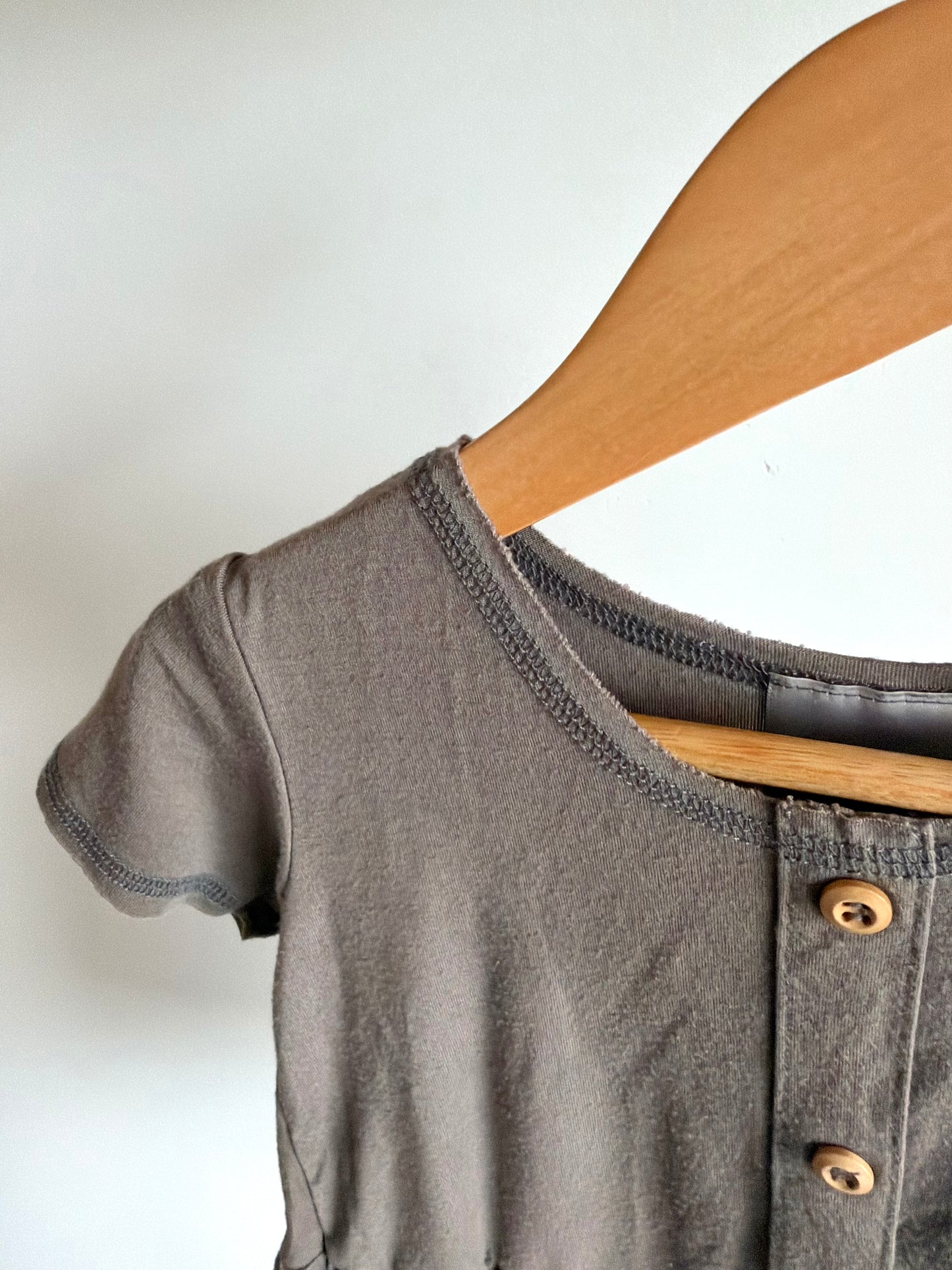 Grey Jax + Lennon Bamboo Peplum Top / 18-24m