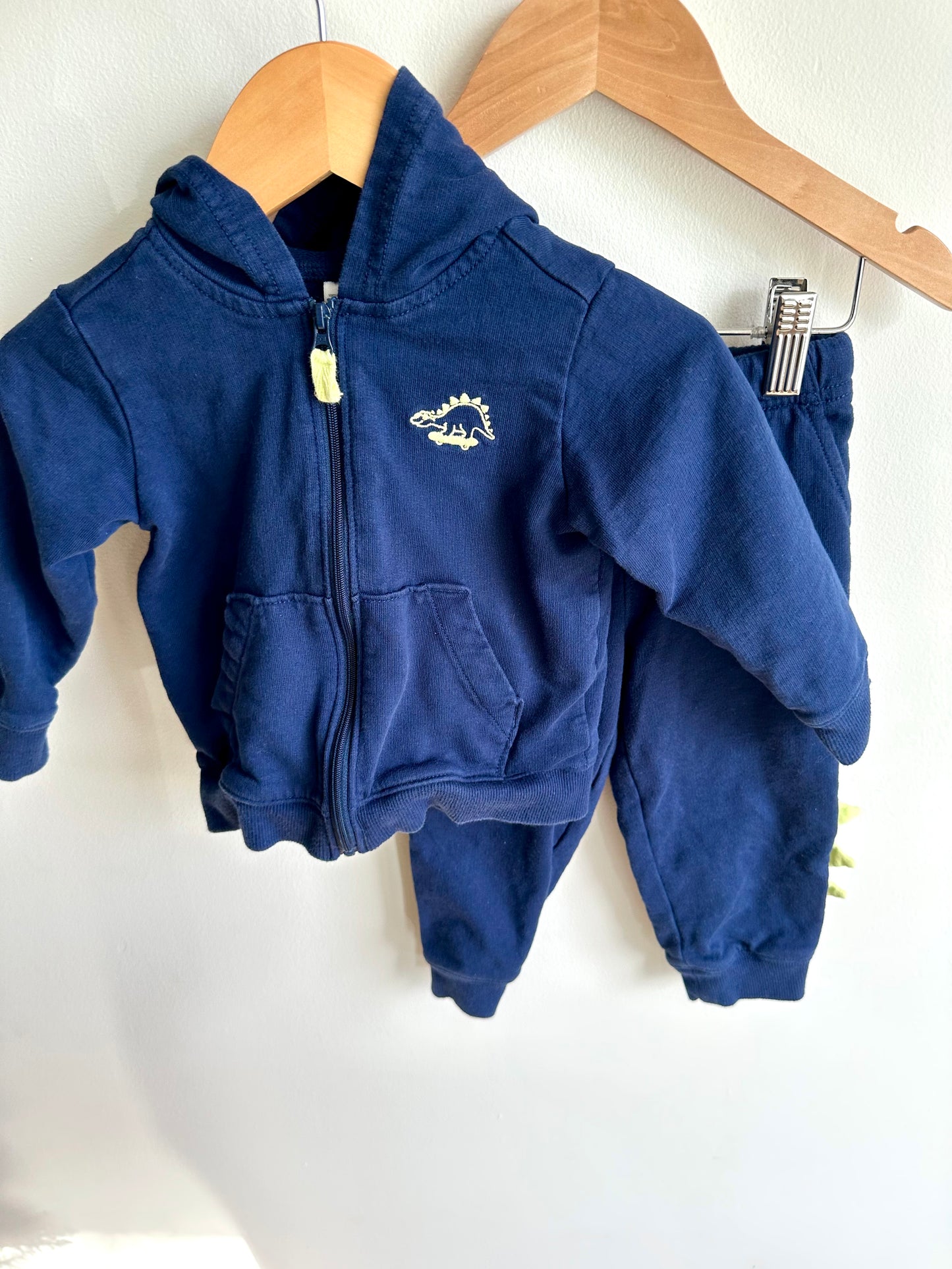 Dino Navy Hoodie + Pants Set / 18m