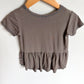 Grey Jax + Lennon Bamboo Peplum Top / 18-24m
