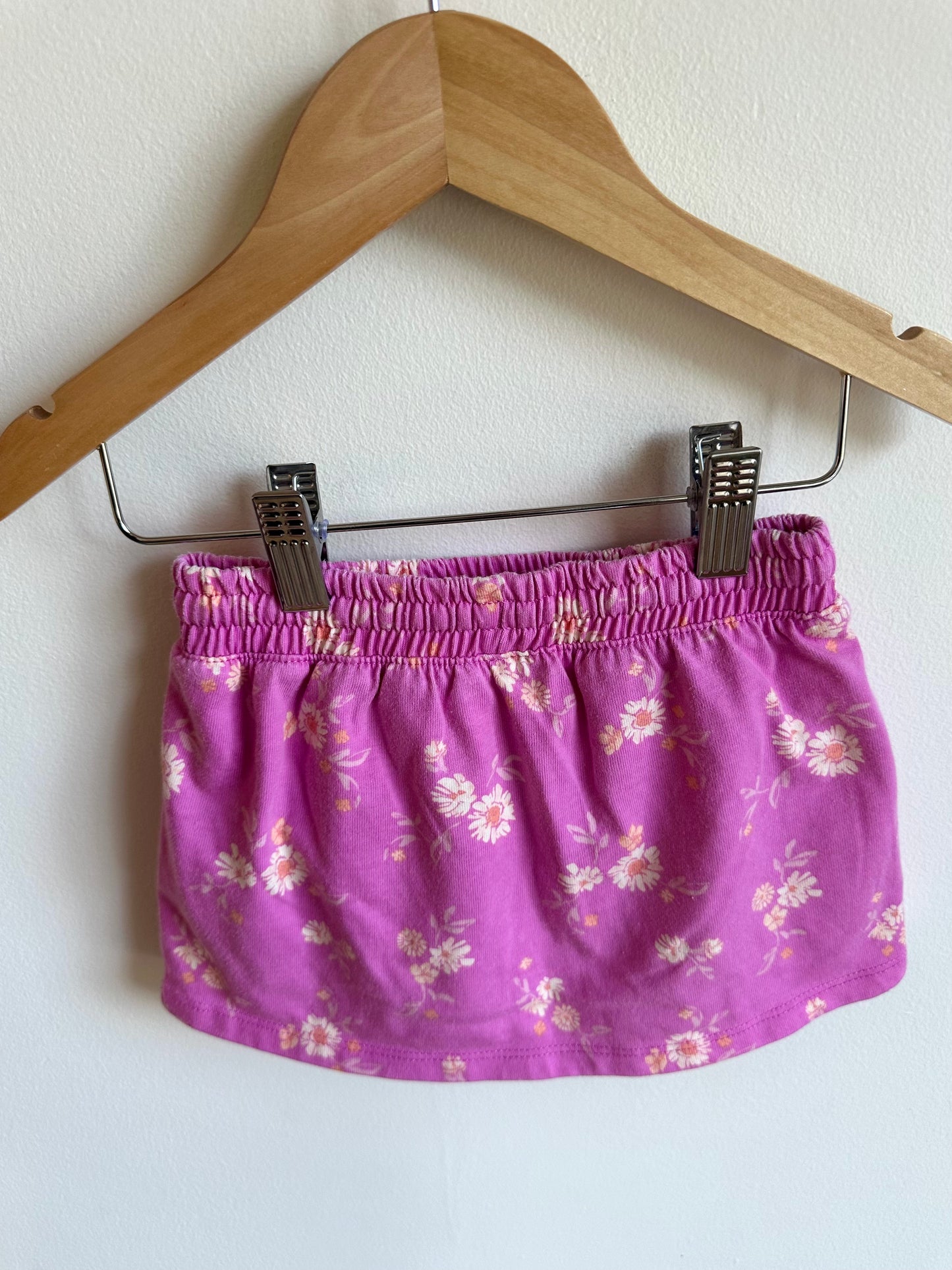 Pink Floral Skirt with Shorts / 18m