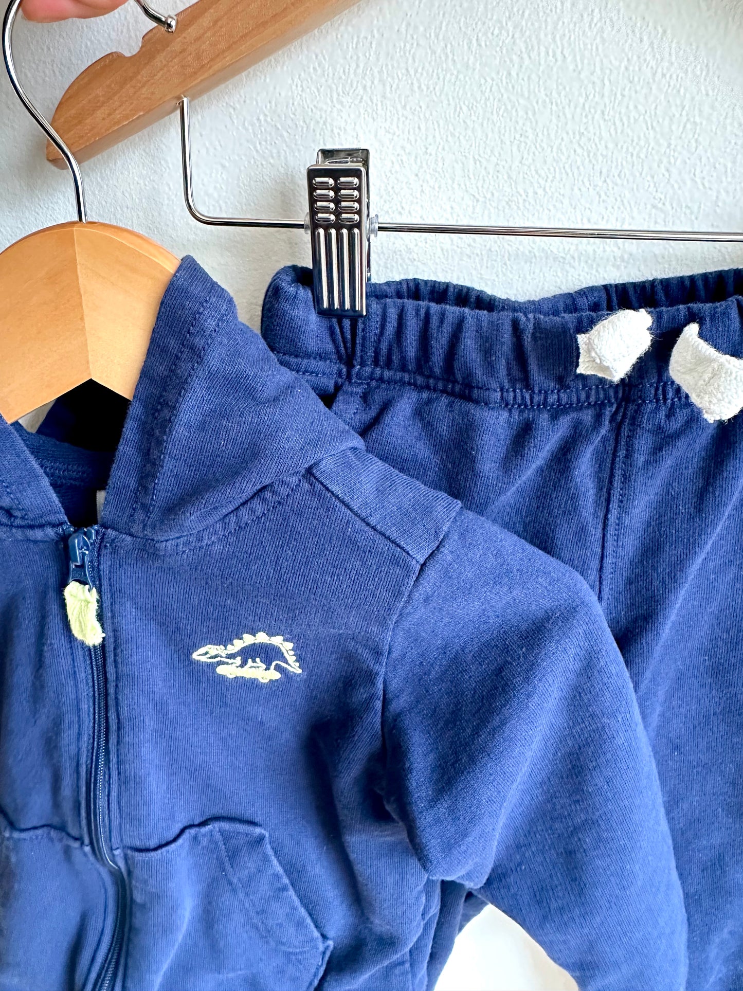 Dino Navy Hoodie + Pants Set / 18m