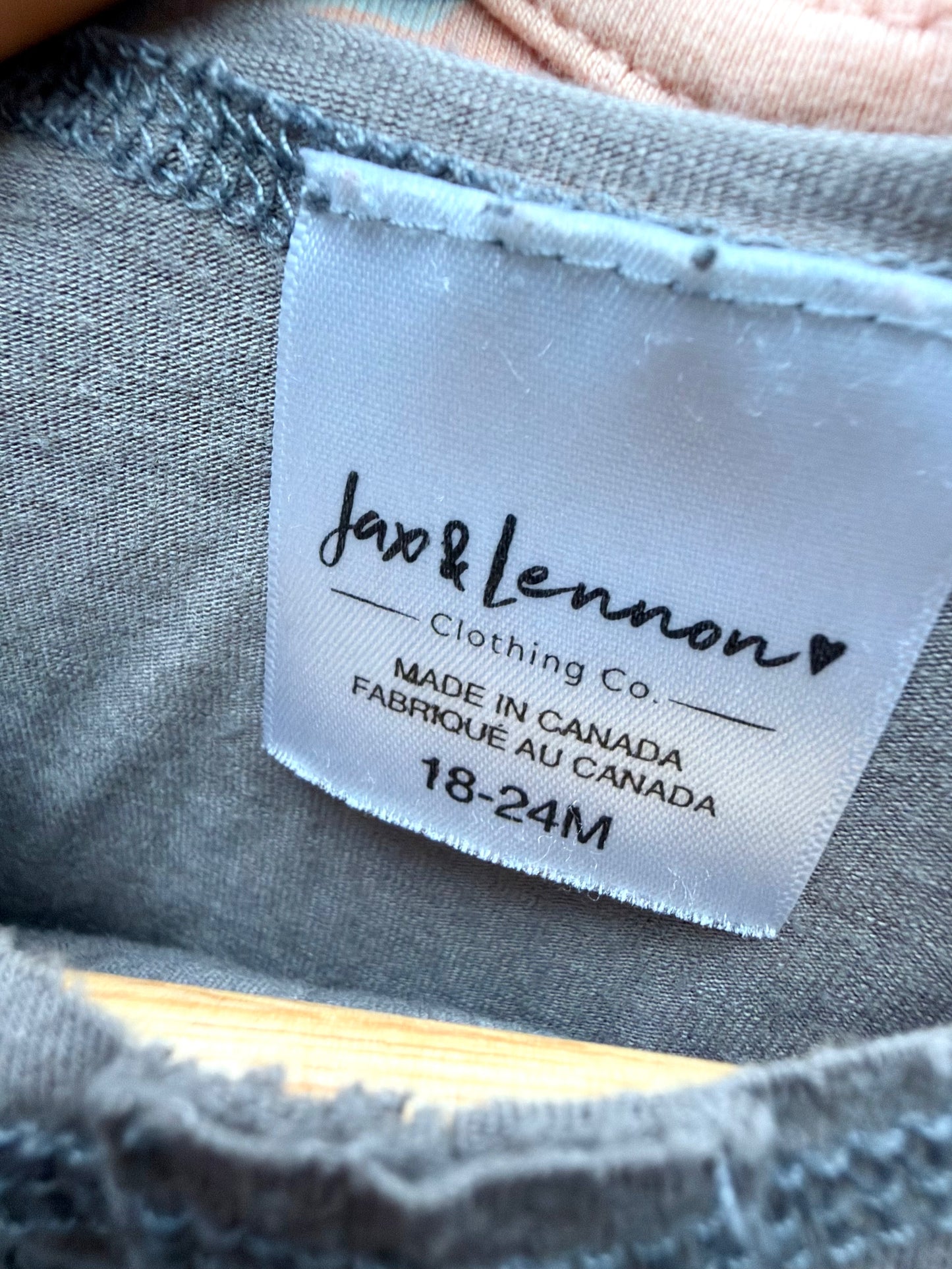 Grey Jax + Lennon Bamboo Peplum Top / 18-24m