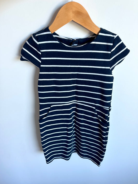 H&M Blue Striped Pocket Dress / 4- 6 years