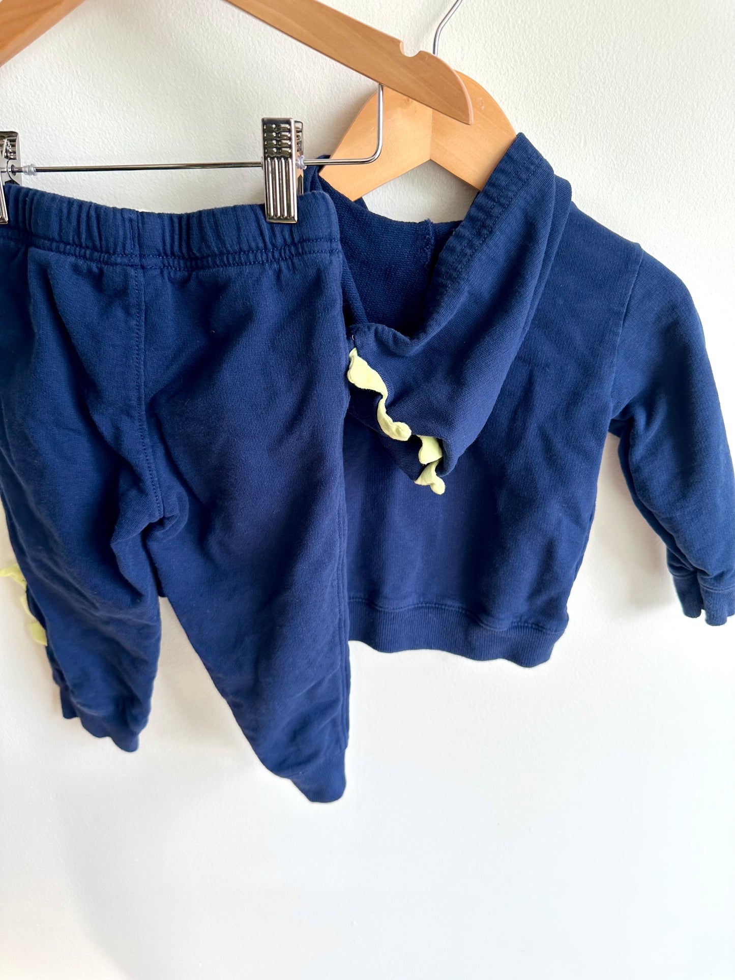 Dino Navy Hoodie + Pants Set / 18m