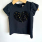 Heart Black Dress / 6-12m