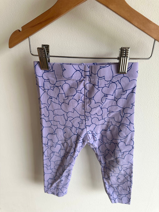 Purple Heart Leggings / 12-18m