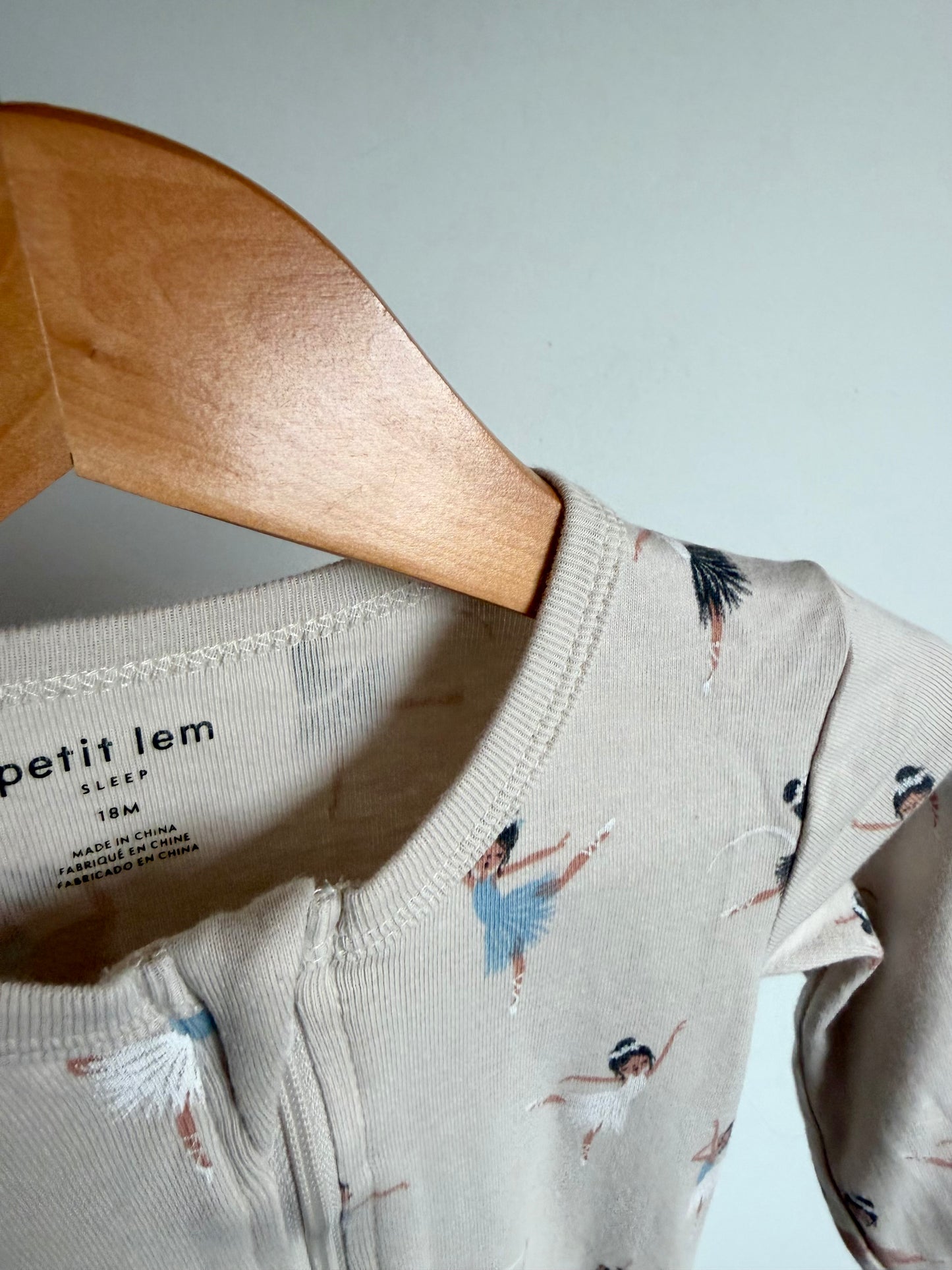 Petit Lem Organic Tan Ballerina Sleeper / 18m