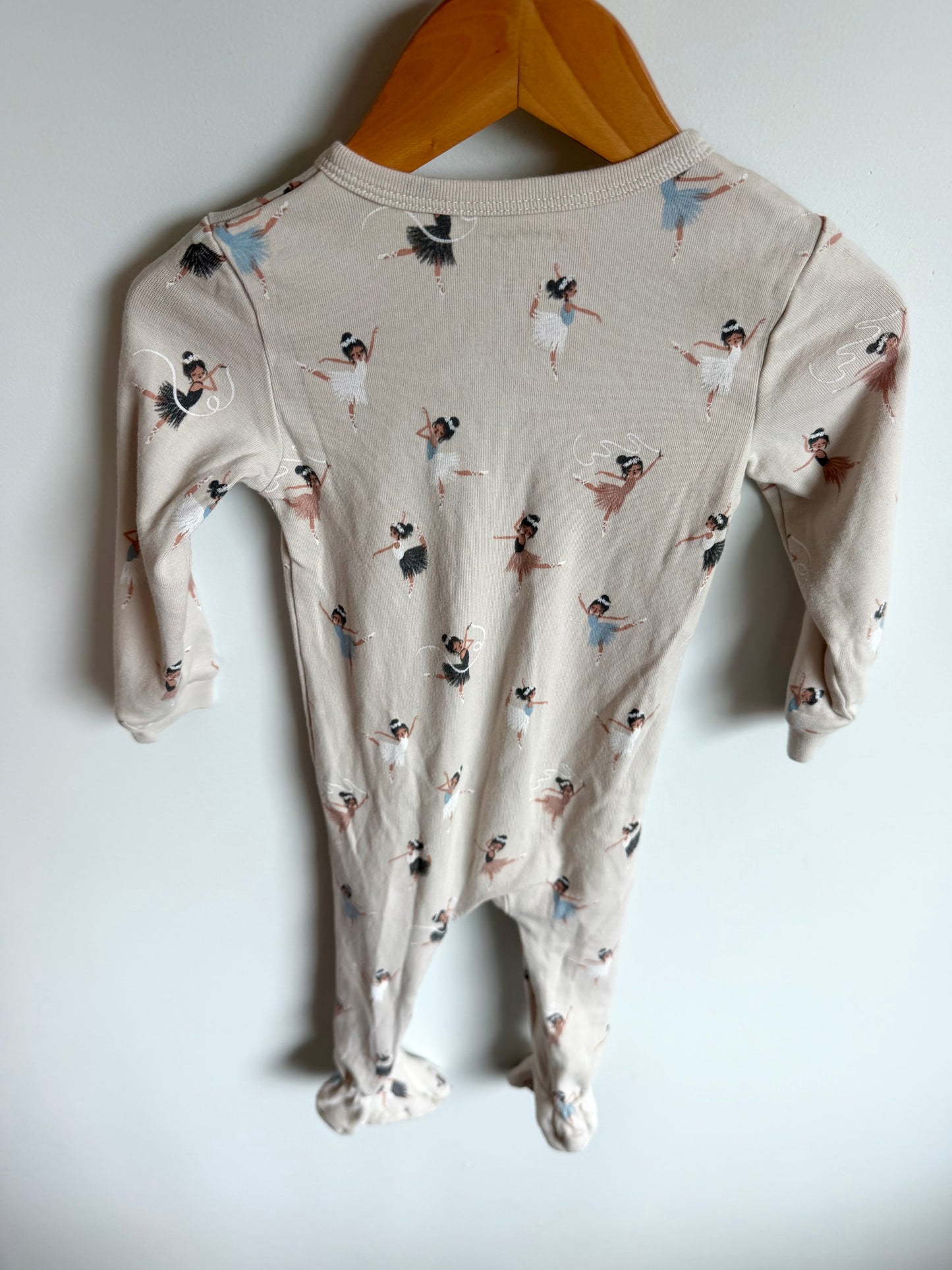 Petit Lem Organic Tan Ballerina Sleeper / 18m