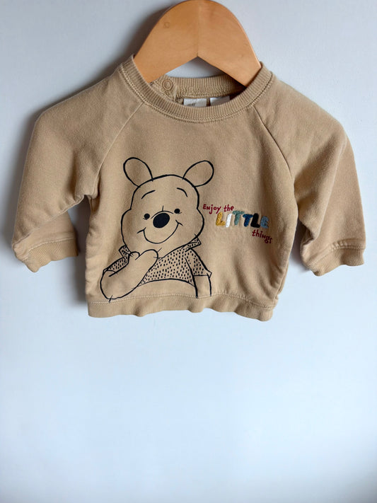 H&M Tan Winnie the Pooh Crewneck / 6-9m