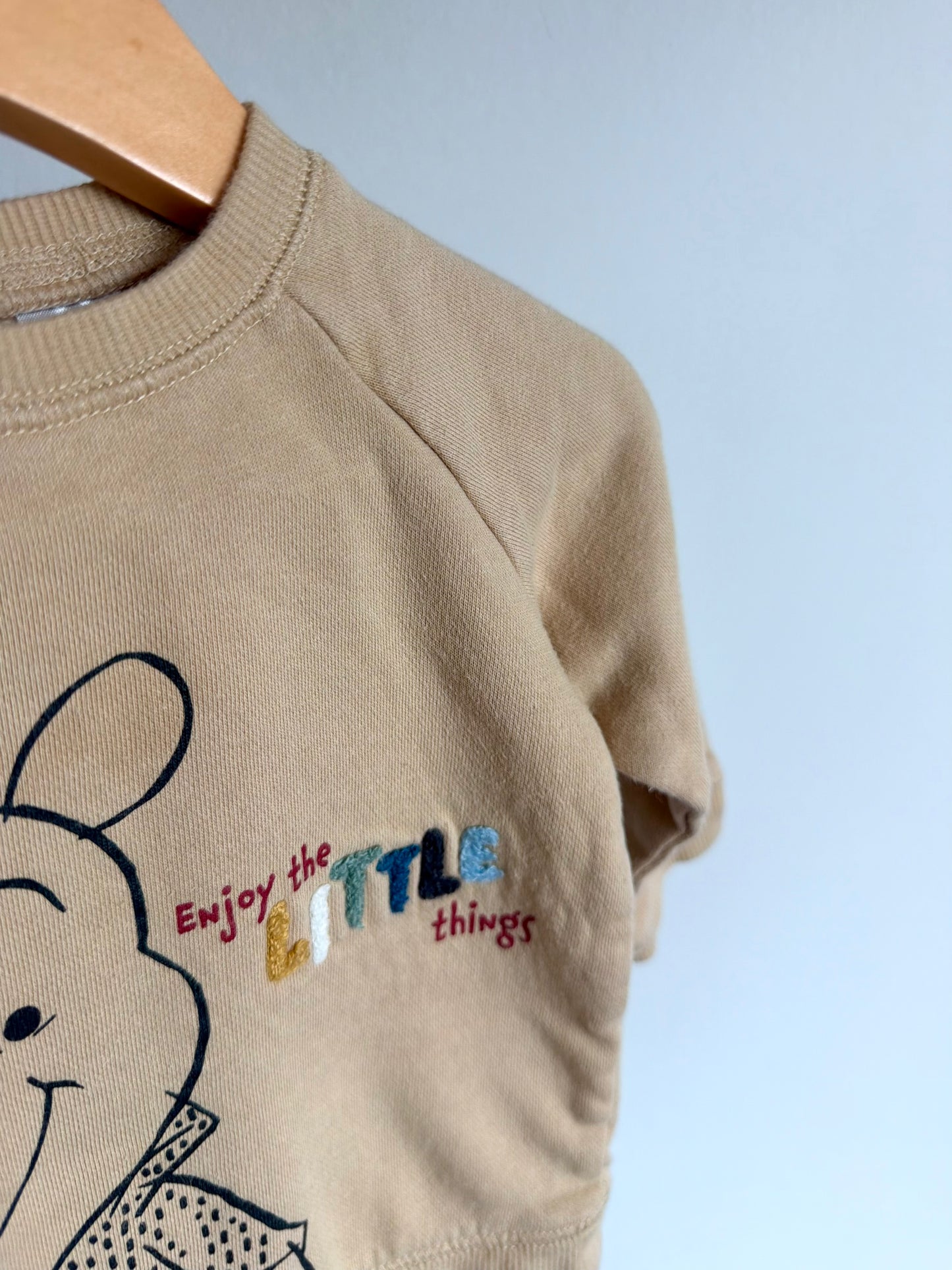 H&M Tan Winnie the Pooh Crewneck / 6-9m