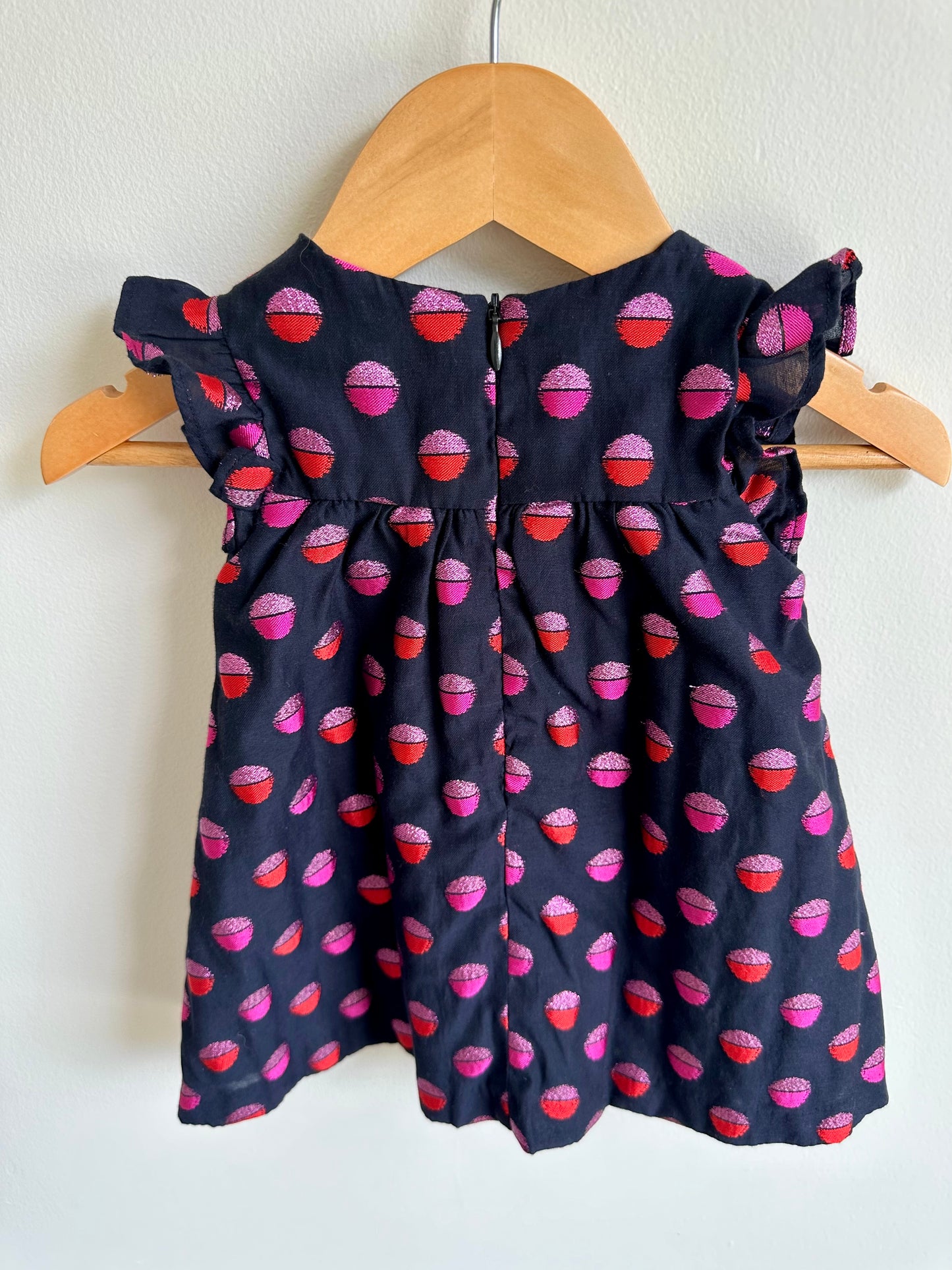 Circle Navy Dress / 3-6m