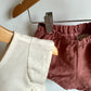 White Top + Crimson Shorts Set / 12-24m