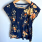 Navy Floral Dress / 5 years