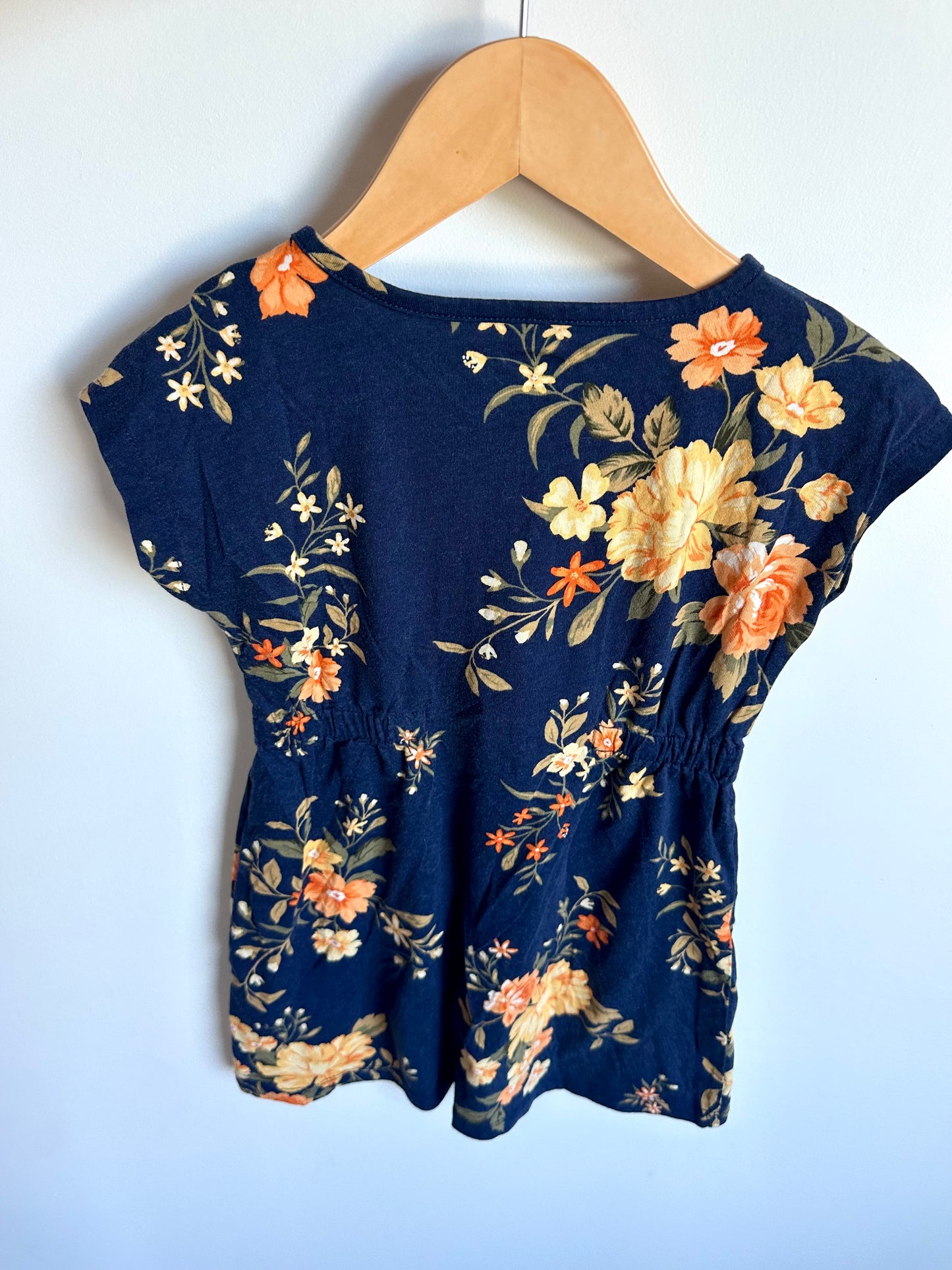 Navy Floral Dress / 5 years