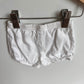 White Bloomer Cotton Shorts / 3-6m