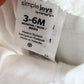White Bloomer Cotton Shorts / 3-6m