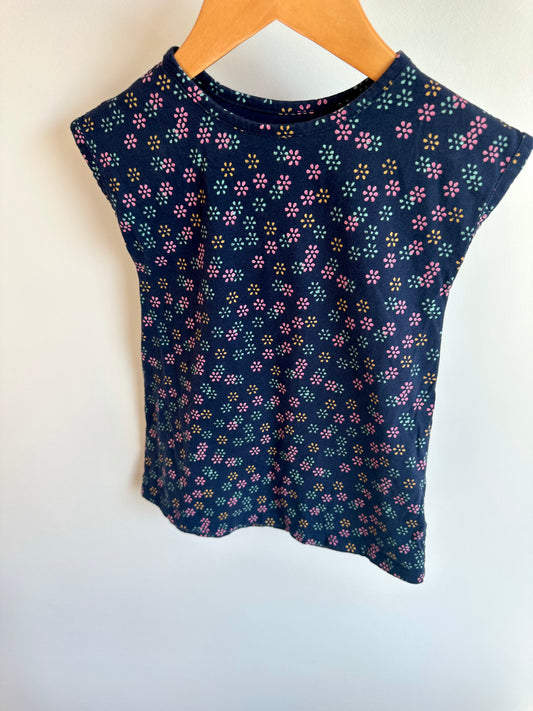 Navy Flower Tunic Tank Dress / 2T