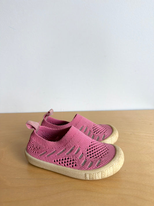 Jan & Jul Pink Knit Slip On Shoes / Size 7.5 Toddler