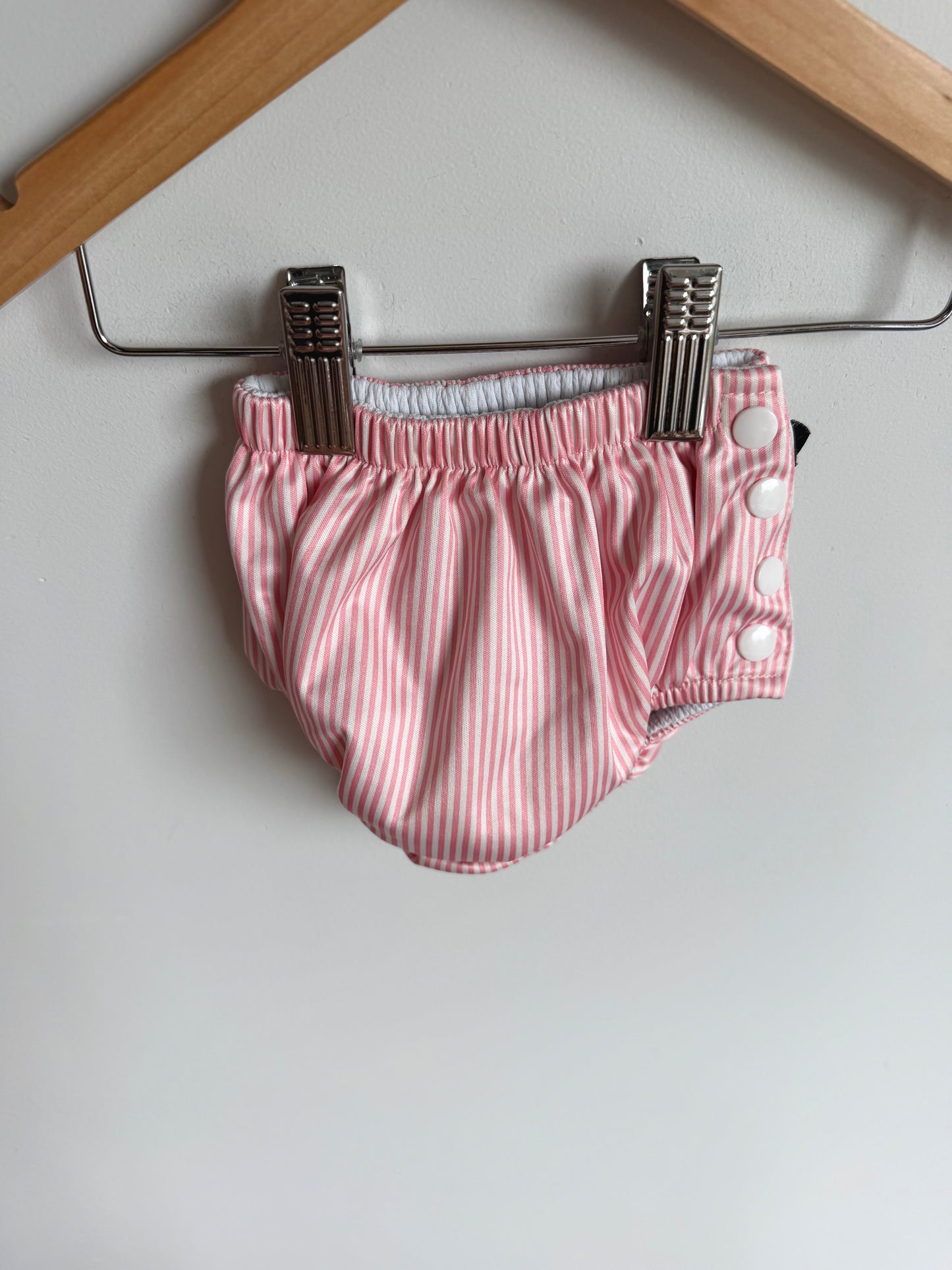 Honeysuckle Pink Stripe Swim Diaper / 18-24m
