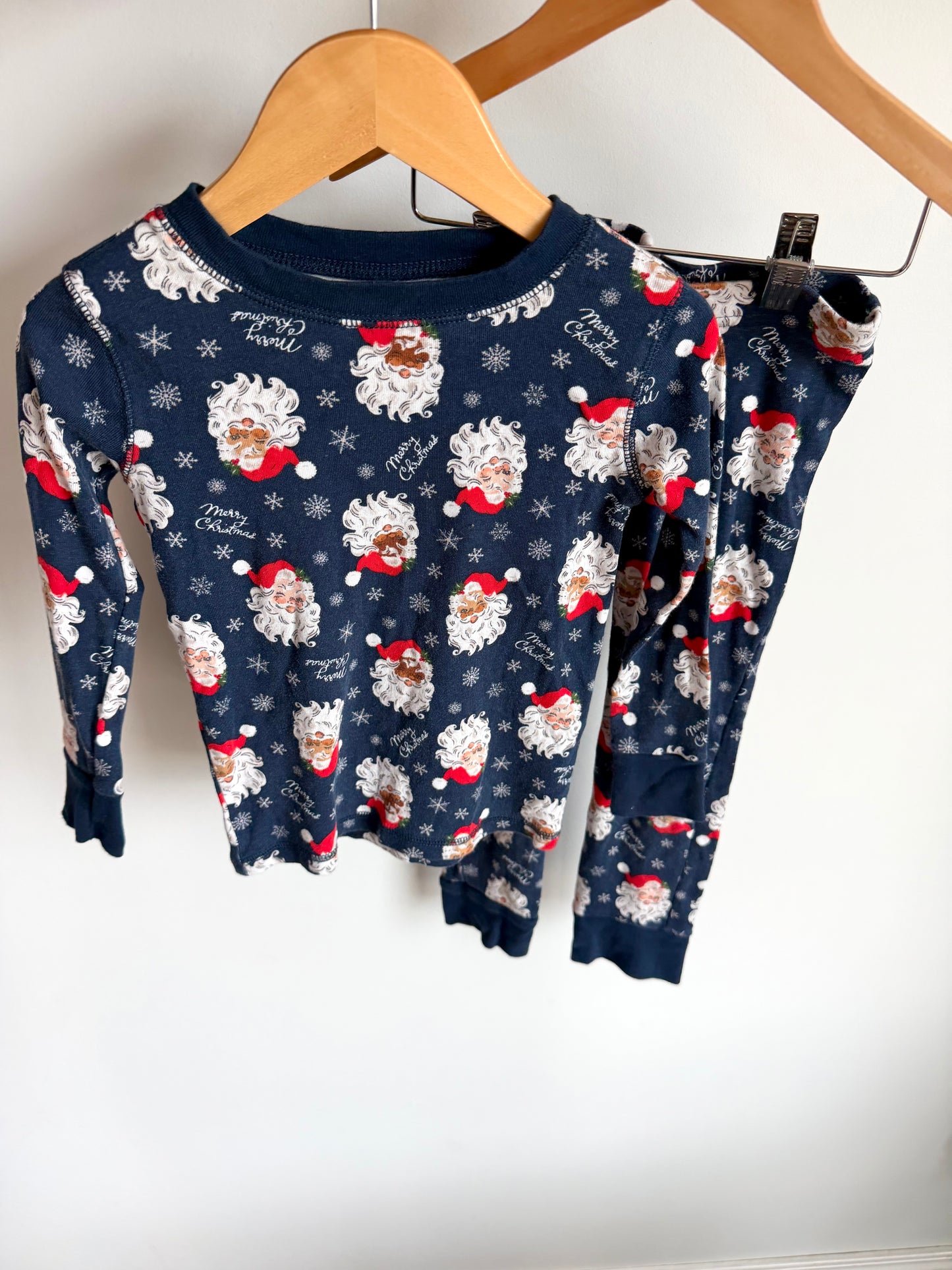 Navy Santa PJ Set / 4-5T
