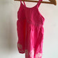 Pink Palm Tree Embroidered Dress / 2T