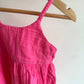 Pink Palm Tree Embroidered Dress / 2T