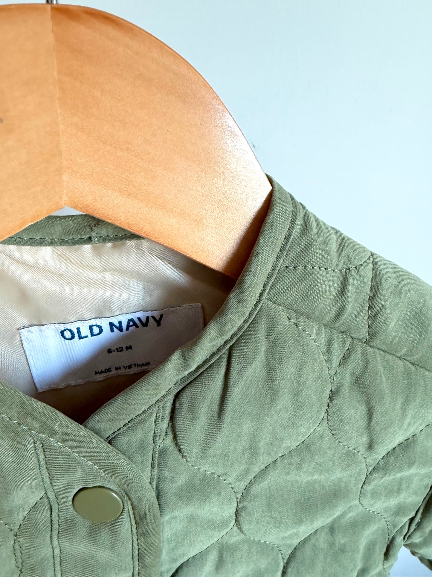 Green Quilted Coat / 6-12m